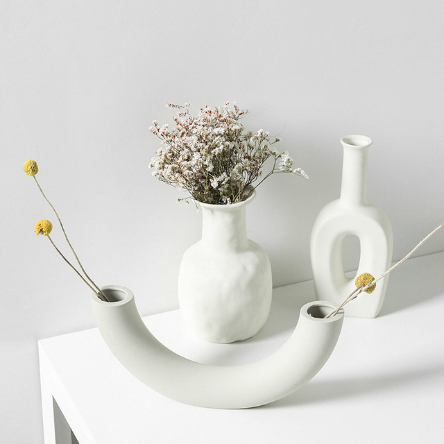 Matte Ceramic Vase — Nordic Minimalist Sculpture.