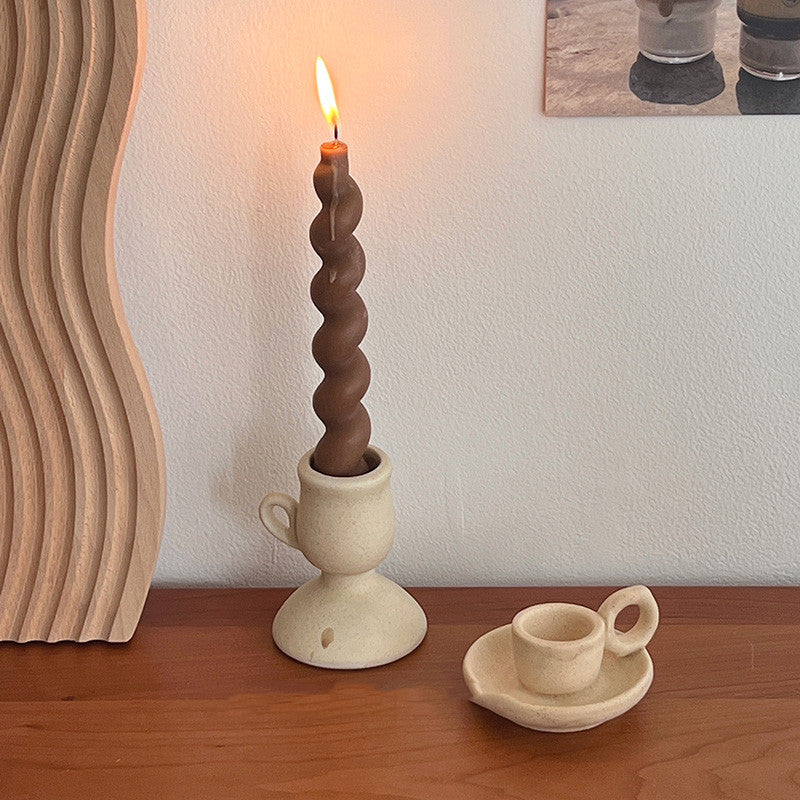 Ceramic Candle Holder Set — Set of 3